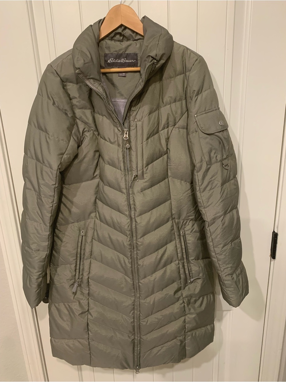 Women's TM Olive Green Down Parka Puffer Coat